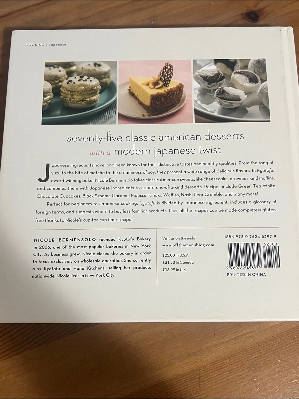 Kyotofu- Uniquely Delicious Japanese Desserts Cookbook Hardcover